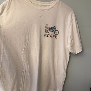 Roark Revival Adventure Moto Graphic Tee White L Garment Dyed Adventure Ready